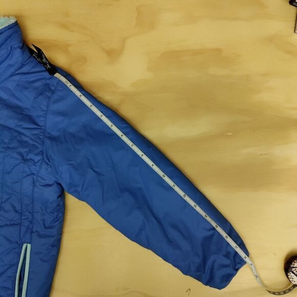L L Bean Mountain Bound reversible jacket Medium coat blue winter skiing snow - Picture 7 of 13